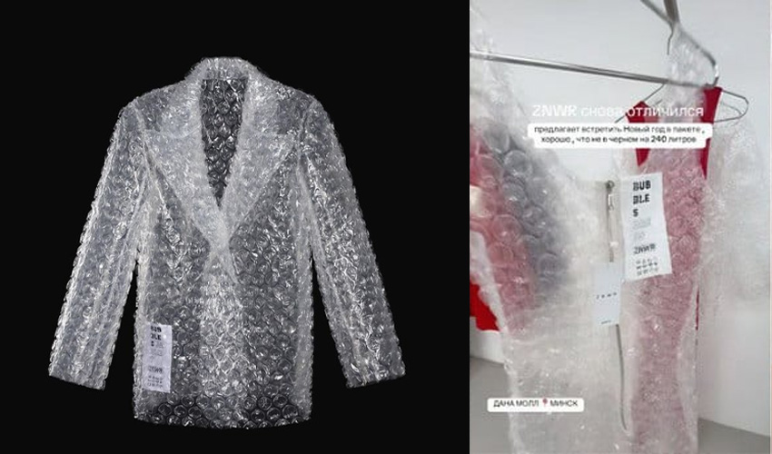 ZNWR’s bubble wrap garments spark fashion debate