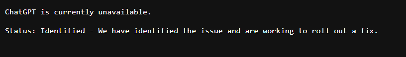 ChatGPT Outage
