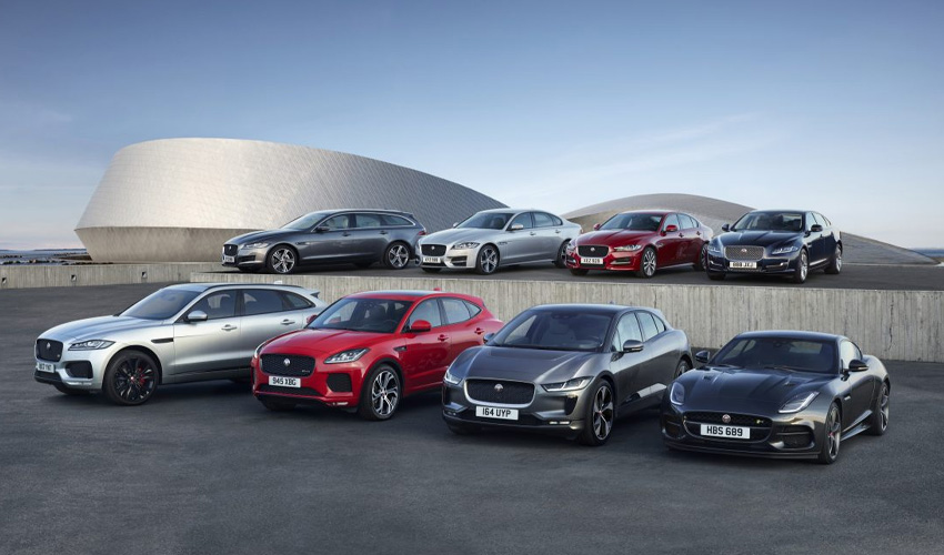 Jaguar XE, XF, F Type, I Pace, and E Pace