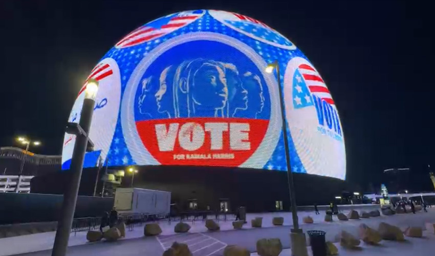 Kamala Harris Las Vegas Sphere 1