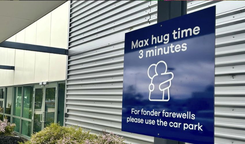 New Zealand airport introduces 3-minute time limit on goodbye hugs