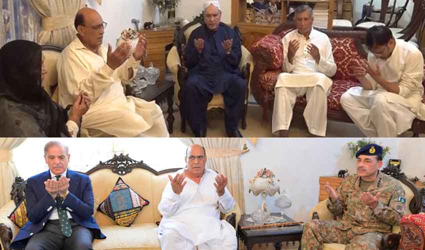 PM, president visit martyred Sqn Ldr Usman Yousuf's family for condolences