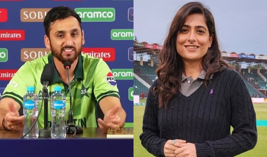 Salman Ali Agha felicitates Sana Mir on being inducted in ICC Hall of Fame